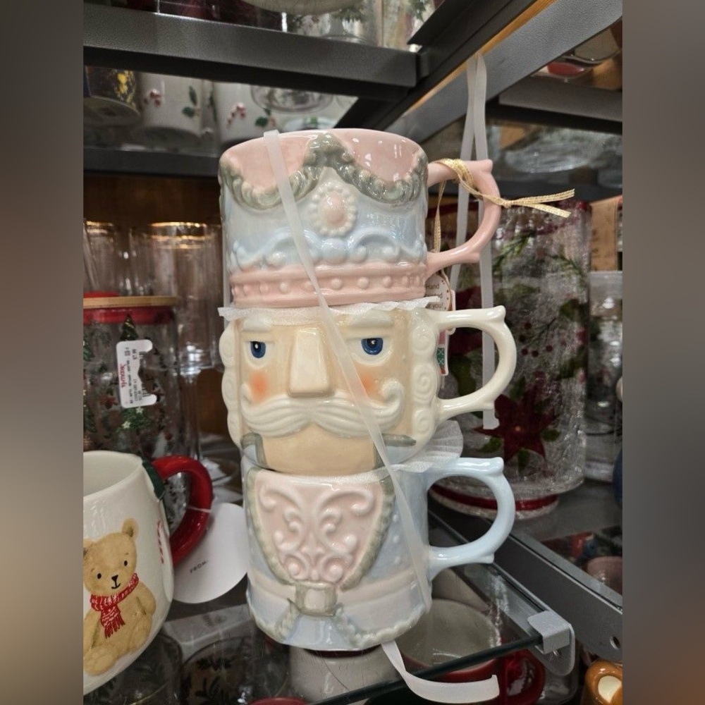 Nutcracker pastel stacking Mugs set 🎄✨❄️💞